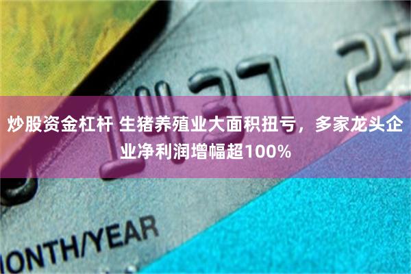 炒股资金杠杆 生猪养殖业大面积扭亏，多家龙头企业净利润增幅超100%