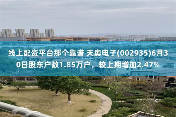 线上配资平台那个靠谱 天奥电子(002935)6月30日股东户数1.85万户，较上期增加2.47%