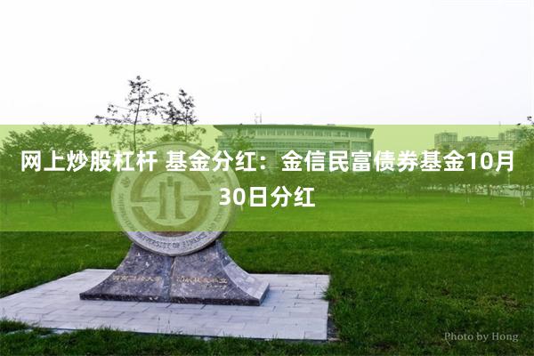 网上炒股杠杆 基金分红：金信民富债券基金10月30日分红