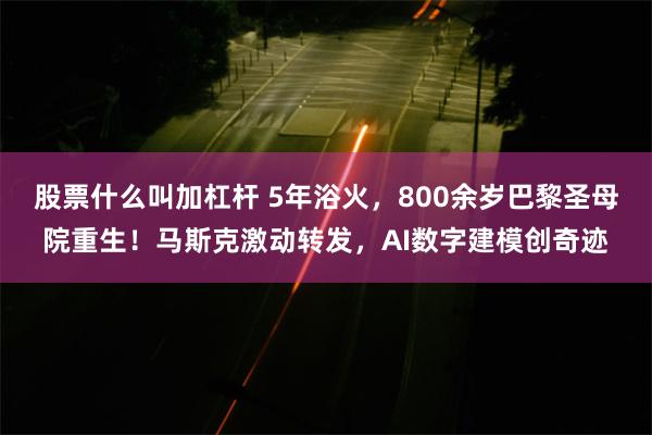 股票什么叫加杠杆 5年浴火，800余岁巴黎圣母院重生！马斯克激动转发，AI数字建模创奇迹