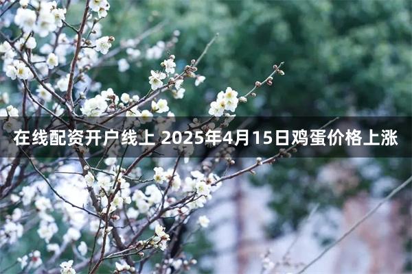在线配资开户线上 2025年4月15日鸡蛋价格上涨